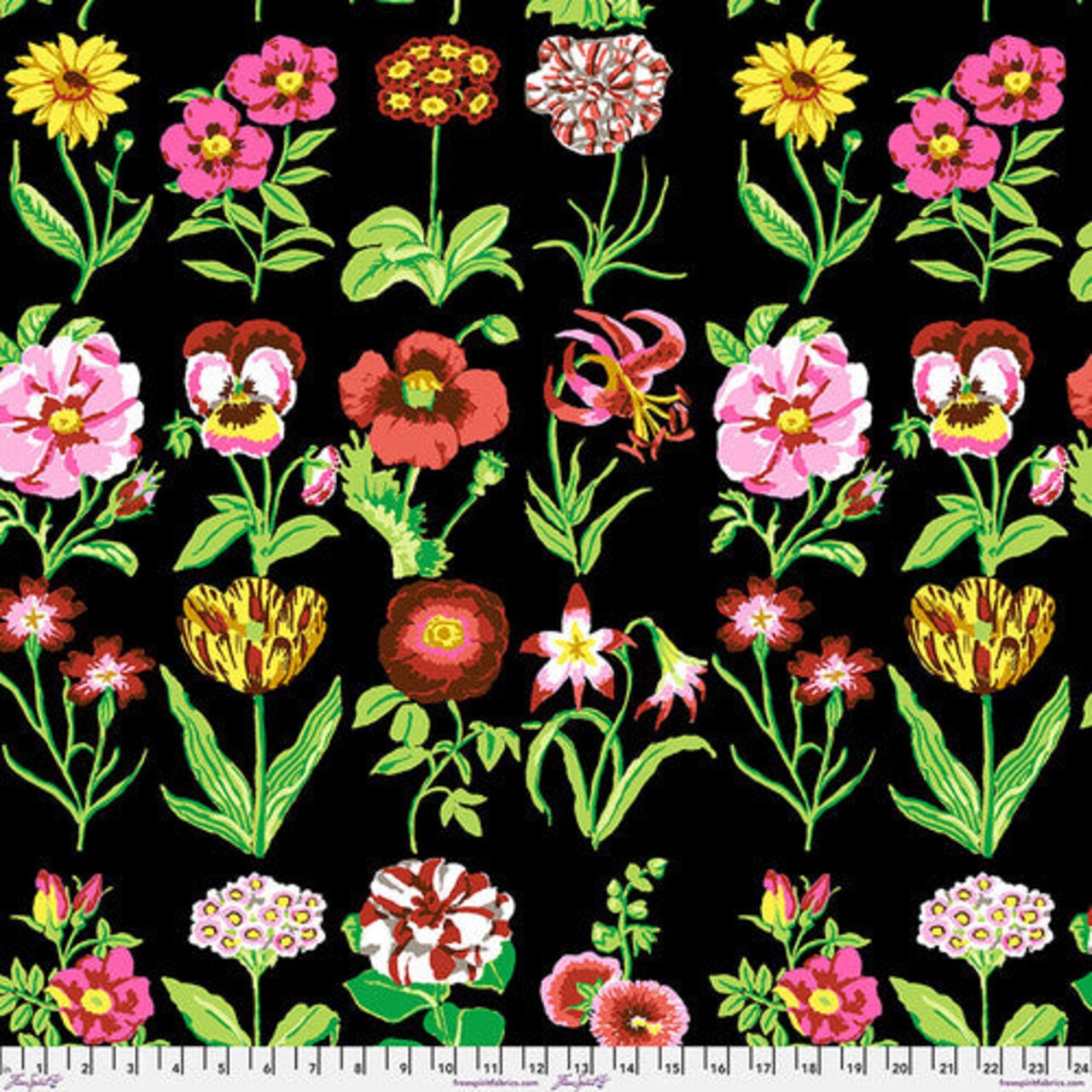 Fabric FreeSpirit Kaffe Fassett Black Flower Studies by the Quarter Yard PWGP205.BLACK